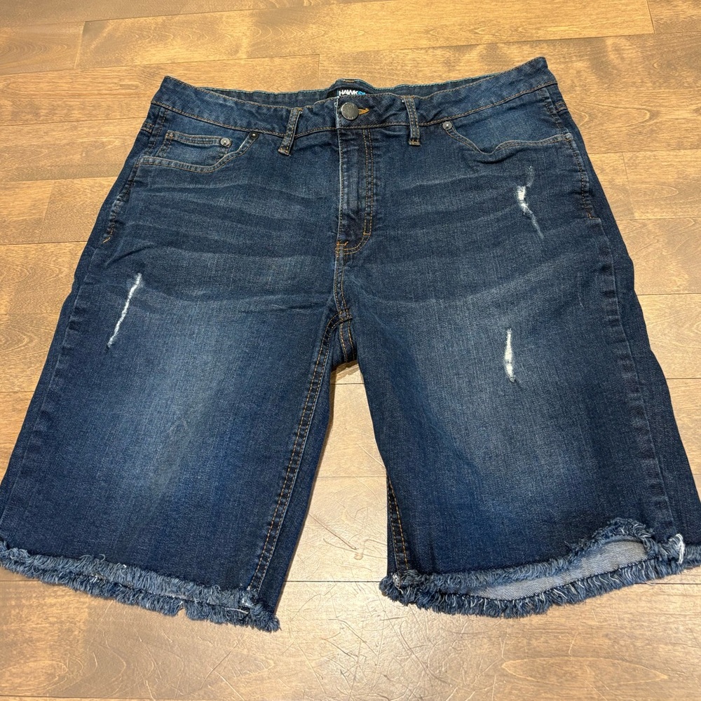 Tony Hawk Blue Jean Shorts with Distressed Details size 36
